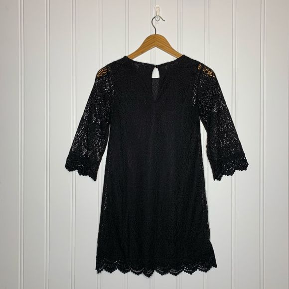 H&M Divided Black Lace Keyhole Mini Dress Size XS - Picture 2 of 7